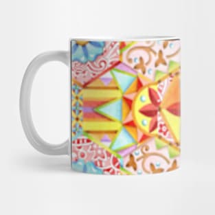 Pink Paisley Hexagons Mug